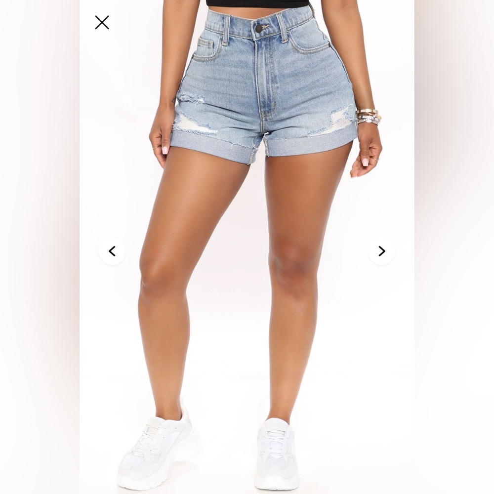 Fashion Nova Caught My Eye Denim Mom Shorts